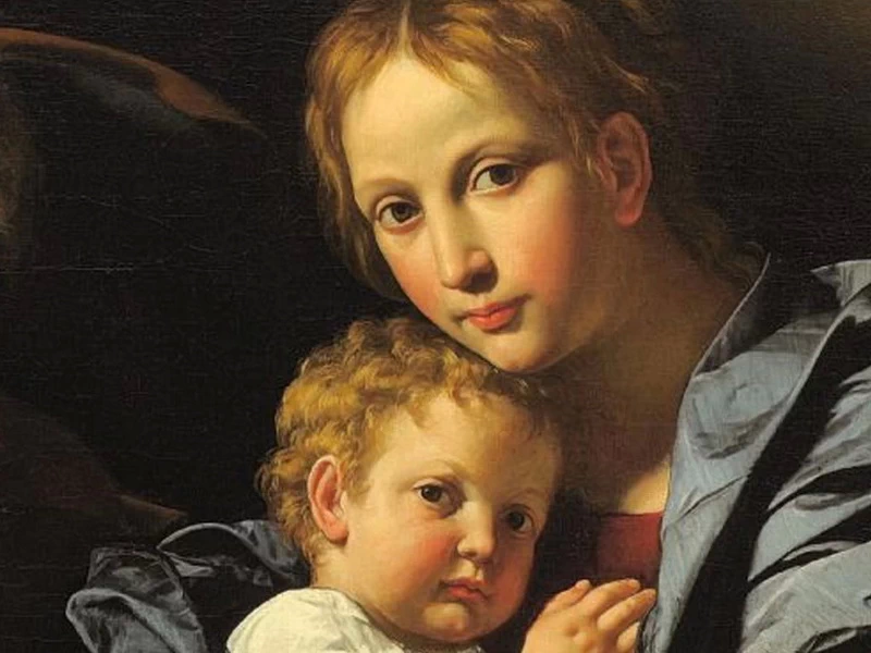 1587-Bartolomeo Cavarozzi - Sacra Famiglia - Accademia Albertina di Belle Arti, Torino - dettaglio